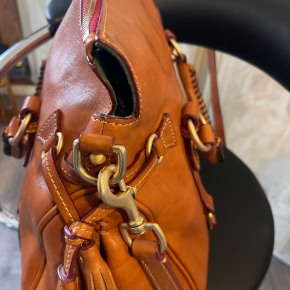 Dooney & Bourke  Florentine Satchel Leather Tote Bag natural excellent condition - Picture 8 of 16